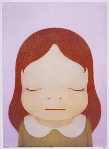 模写 奈良美智 女の子 額付き 模写 奈良美智 女の子 額付き