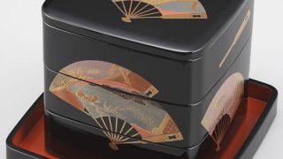 三段重・扇面源氏香蒔絵 825,000円（税込） | 輪島塗の塗師屋 輪島漆器