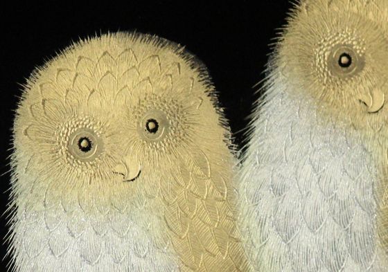 飾皿（丸型）ふくろう沈金 99,000円（税込） | 輪島塗の塗師屋 輪島