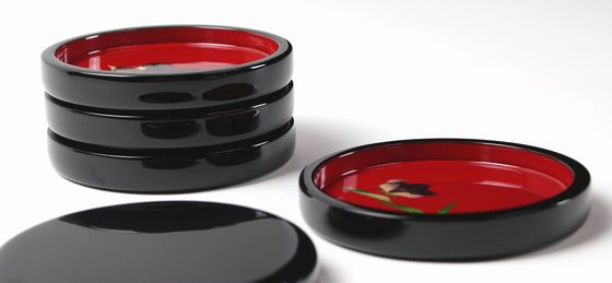 川谷内蒔絵工房 五代 清石 草花文蒔絵銘々皿 四季花 輪島塗 本うるし