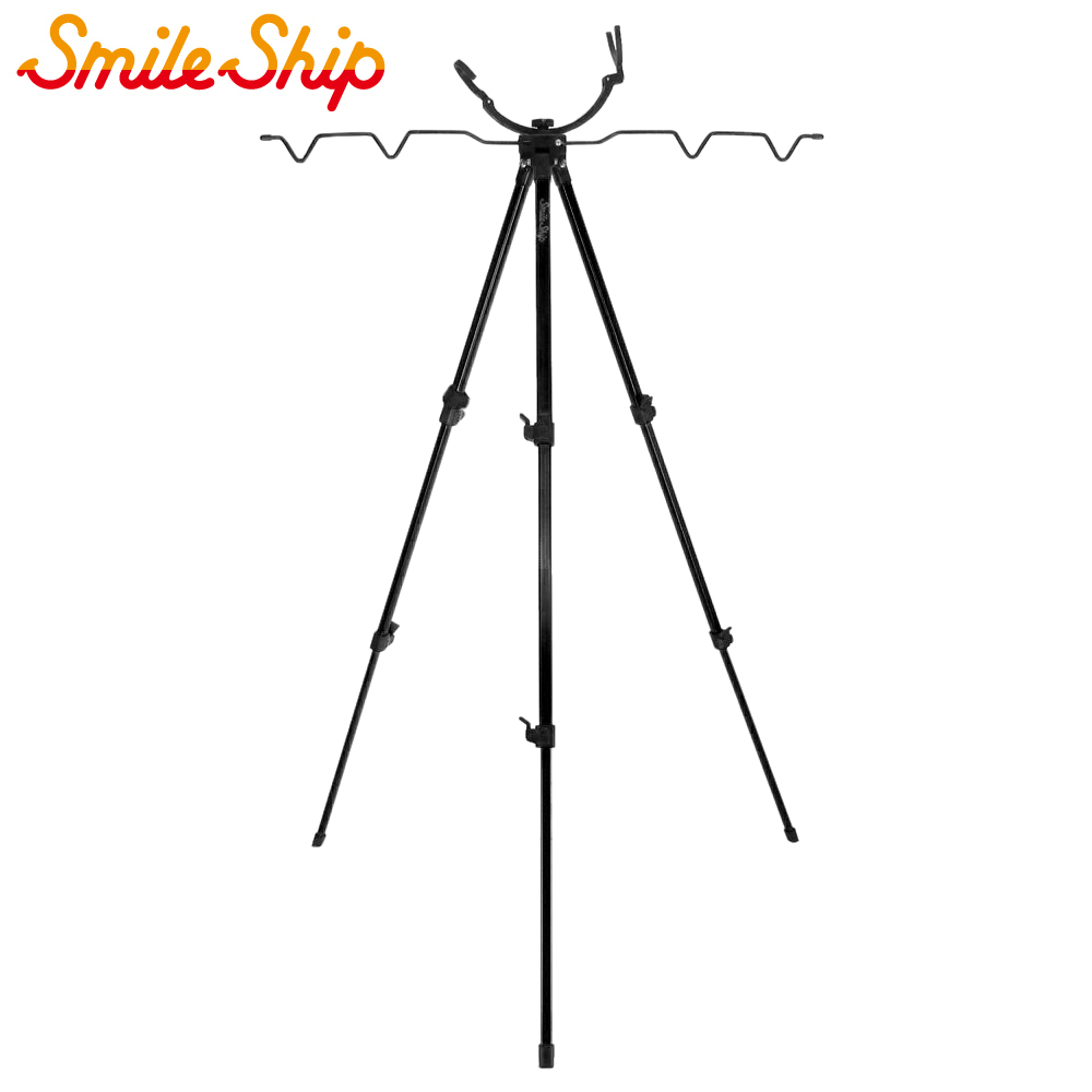 スマイルシップ アルミ三脚 3段 竿掛け付