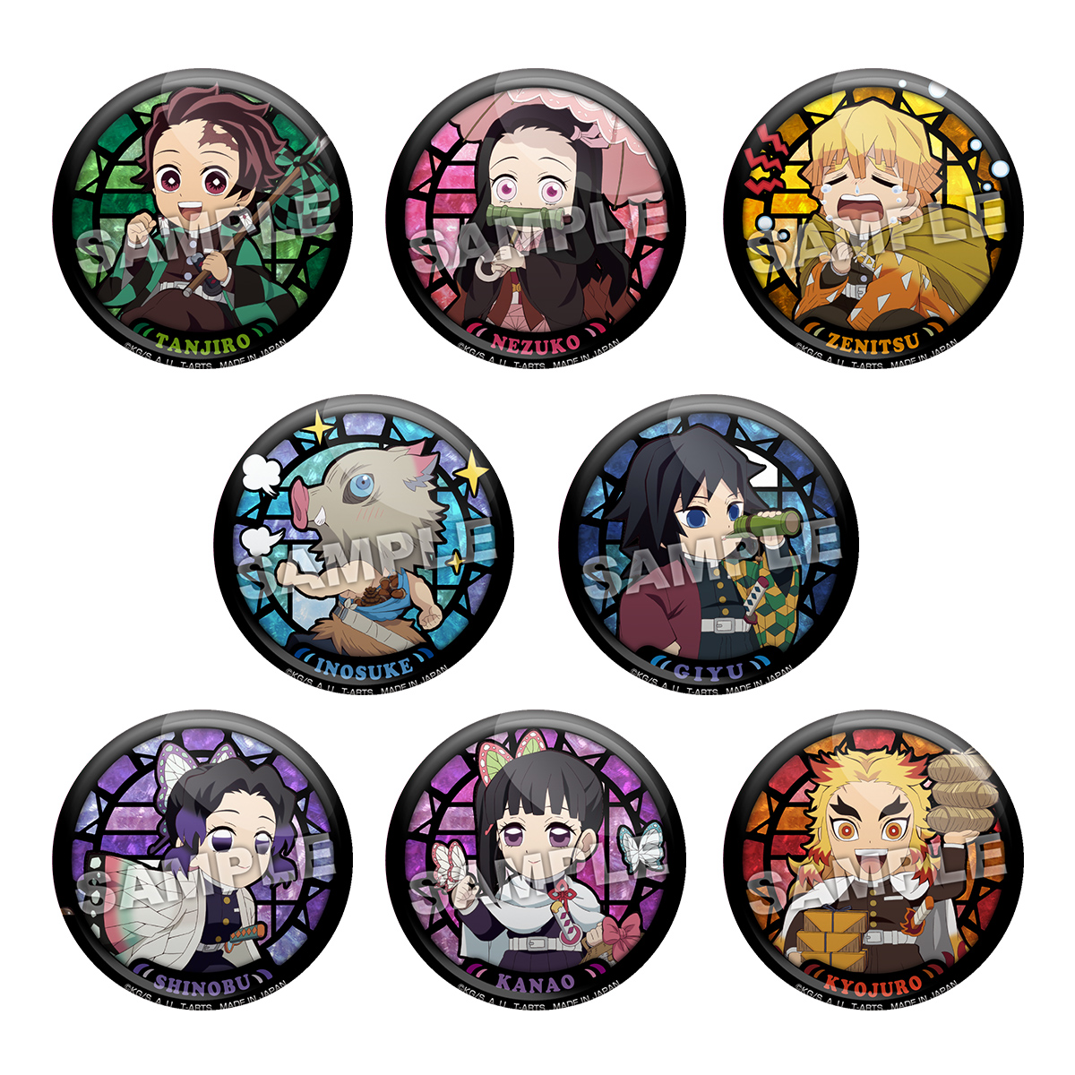 アンジ様 鬼滅の刃 白十字コラボ缶バッジ 4種セット 当選品