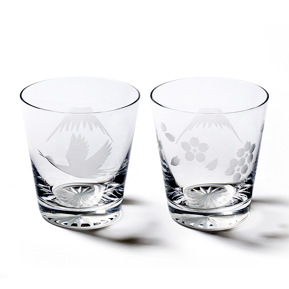 限定品JAL747Familyメモリアルオールドファッショングラス2個セット箱