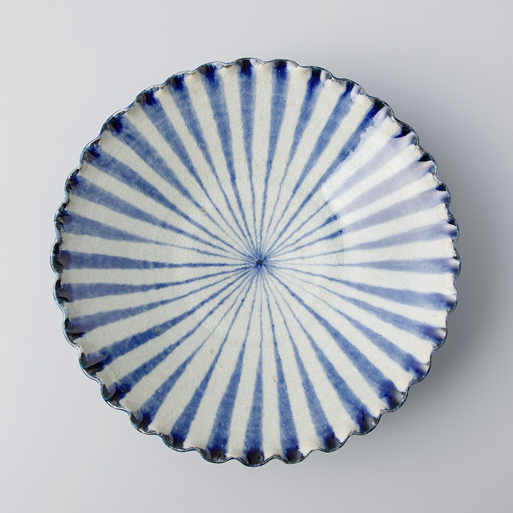 美濃焼 澤窯 可児一広 染十草 皿 4枚 訳あり 欠け