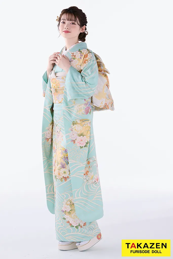 振袖 豪華 吉澤友禅 金駒 金彩 紋意匠 身丈156cm 撥水加工済 小売 振袖