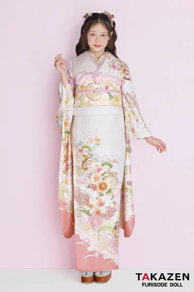 3ページ目｜ピンク色の振袖｜成⼈式の振袖レンタルならTAKAZEN、世界