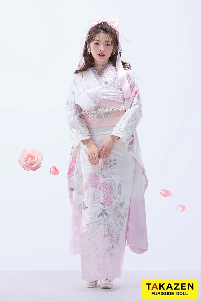振袖セット【F209】白・ピンク 振袖セット【F209】白・ピンク 27.5万円