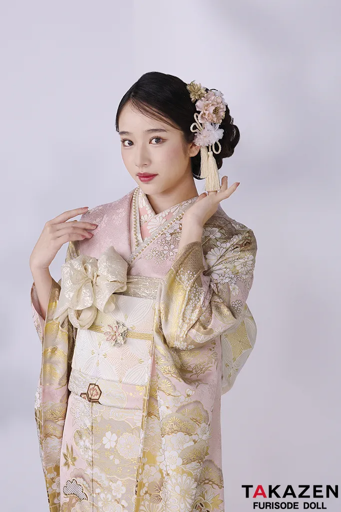 高級古典 関芳/最高級金彩刺繍友禅 ピンク レース 綺麗 桂由美振袖