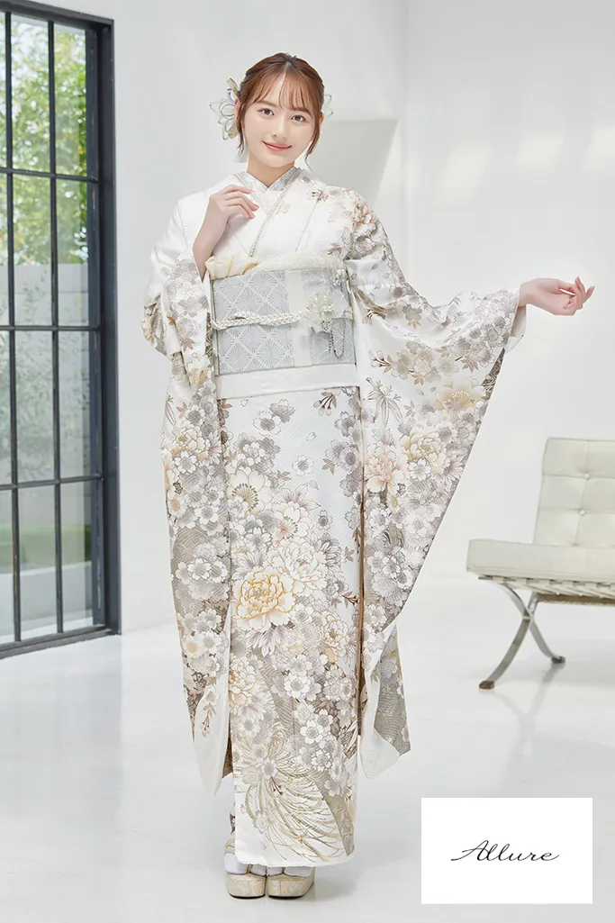 正統派古典 白地 熨斗柄/牡丹柄/乱菊 シンプル 綺麗系 華やか 上品 お