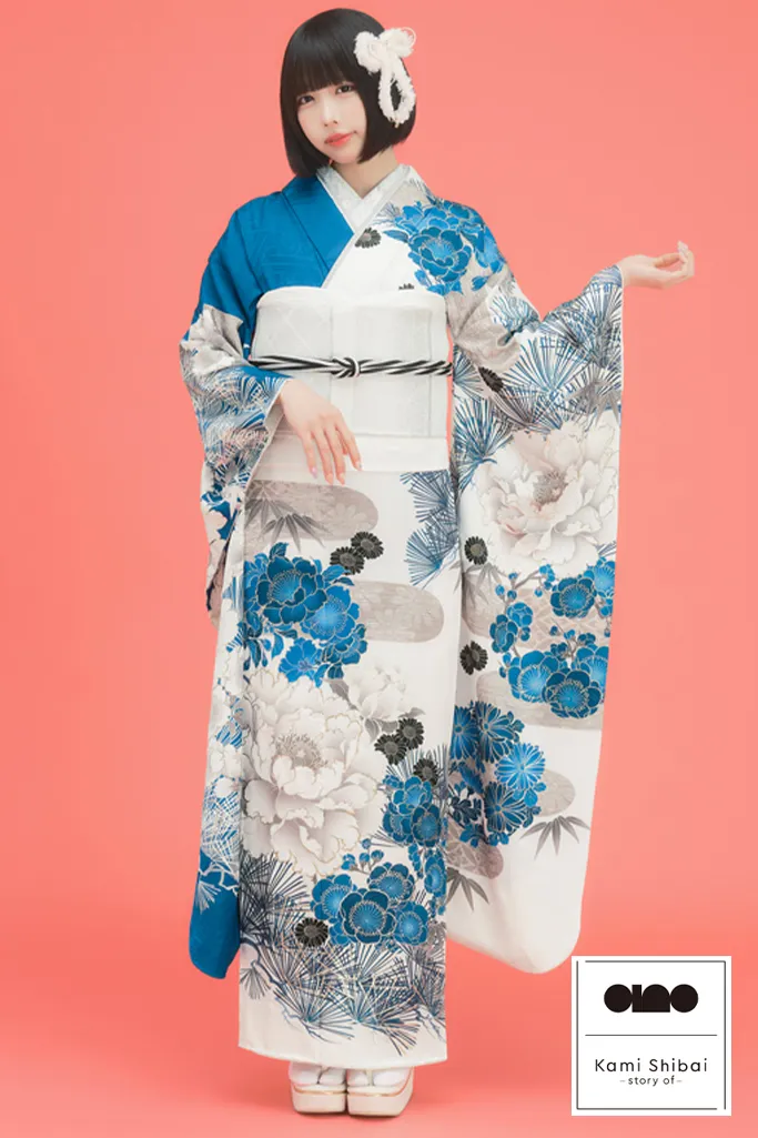 2ページ目｜水色の振袖｜成⼈式の振袖レンタルならTAKAZEN、世界