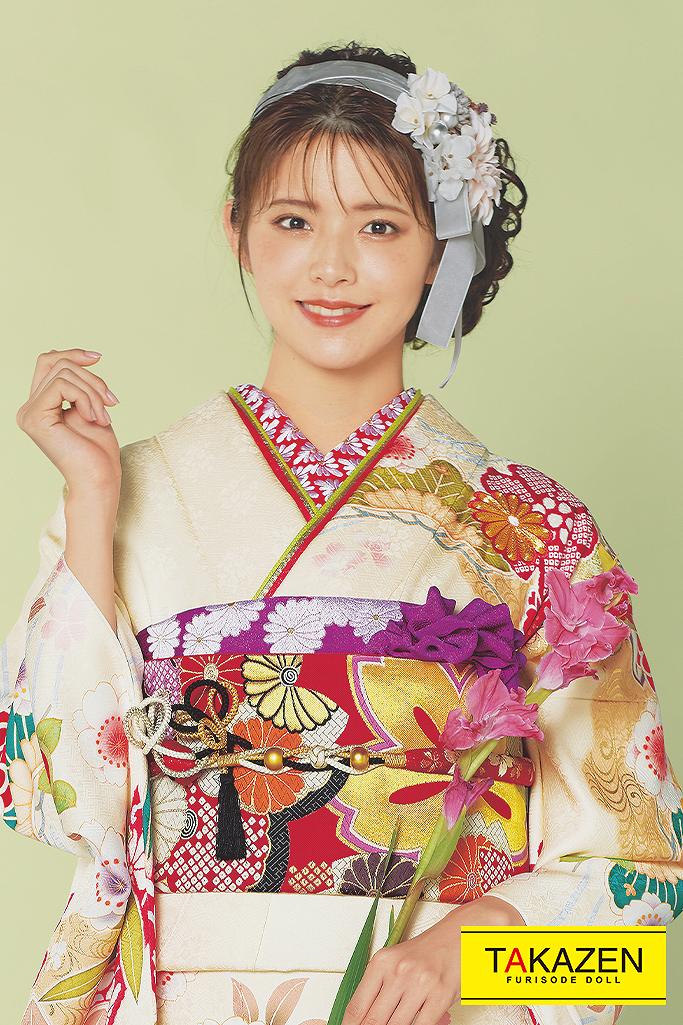 正統派古典 白/クリーム/オフカラー 絞り柄/花柄 おしとやか古典振袖