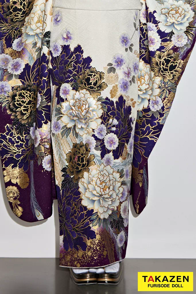 安い！クール系 白/紫/ゴールド(金色) ボタン柄/和柄 大人気 モード