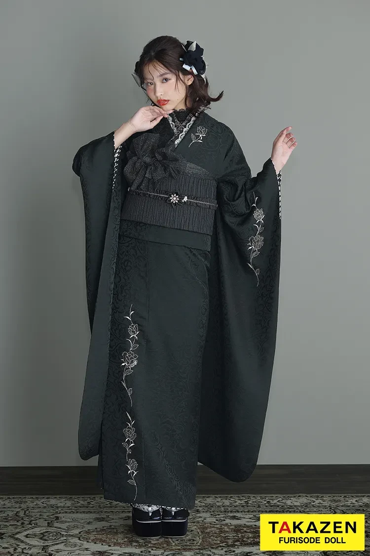 ヴィンテージスタイル ブラック/黒ベース ワンポイント刺繍 人と被ら