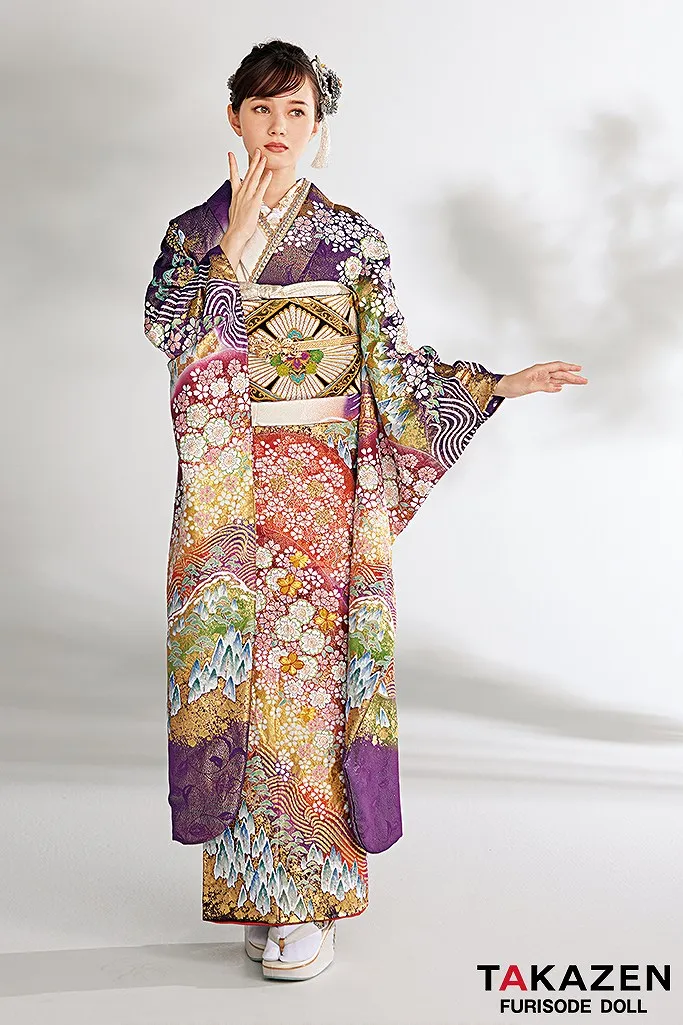 紫の振袖｜成人式の振袖レンタルなら京都きもの友禅 no.660 藤