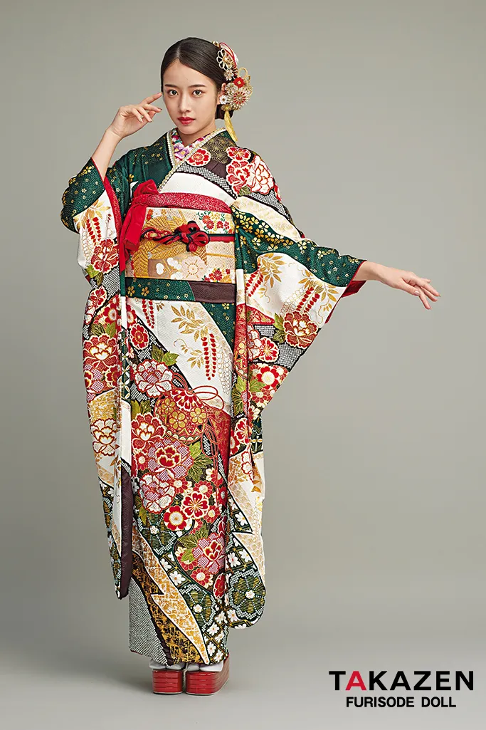 振袖フルセット(8点)・成人式・絞り・手絞り・辻ヶ花・鈴乃屋扱・金