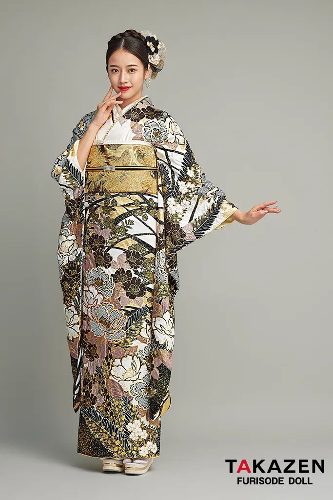 振袖 豪華 オファー 金駒 金彩 紋意匠 身丈173cm 撥水加工済 振袖 豪華