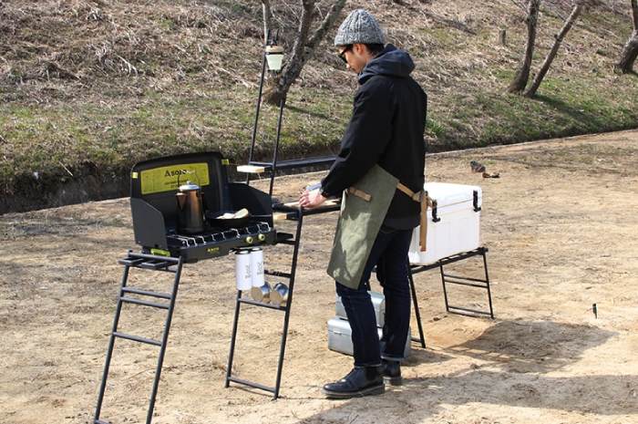 DOD(ディーオーディー)テキーラキッチンレッグ｜棚の組み方は自由自在！