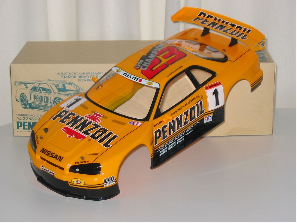 タミヤ 1/10 電動RC ペンズオイル ニスモ GTR R34 スペアボディ ki0615