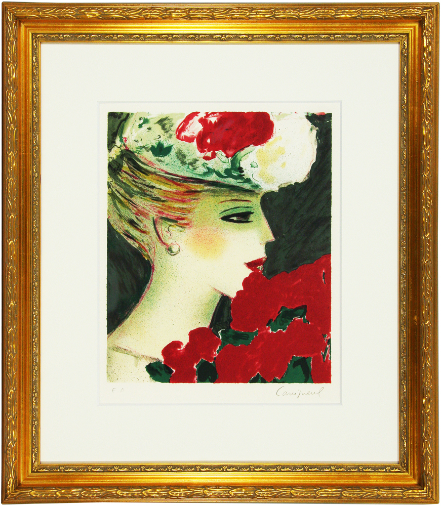 J. P. カシニョール 「バラとプロフィール」 Jean-Pierre Cassigneul