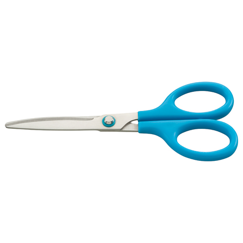 たのめーる】TANOSEE コンパクトはさみ 刃先先丸 刃渡り65mm ブルー 1