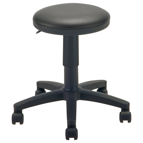 たのめーる】サンワサプライ OAチェア用丸イス ブラック SNC-RD5VBK 1