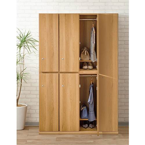 たのめーる】東馬 木製ロッカー 1人用 ナチュラル 50541820 1台の通販