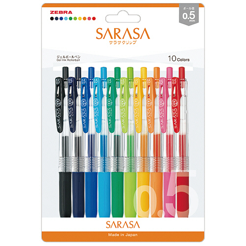 たのめーる】ゼブラ ジェルボールペン サラサクリップ 0.5mm 10色