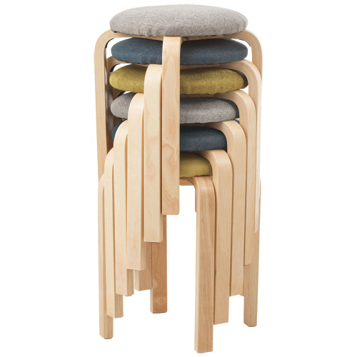 まるくる② ウールクッション付き木製スツール hozukiスツール - 丸徳
