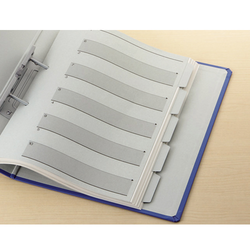 たのめーる】TANOSEE 見出しカード(エコノミータイプ) A4タテ 2穴 5山+