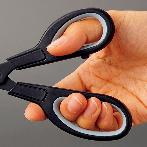 たのめーる】TANOSEE フッ素はさみ 刃渡り85mm ブラック 1セット(10本