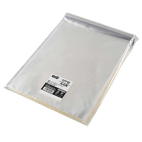 たのめーる】TANOSEE OPP袋 フタ・テープ付 A4用 225×310+40mm 1セット