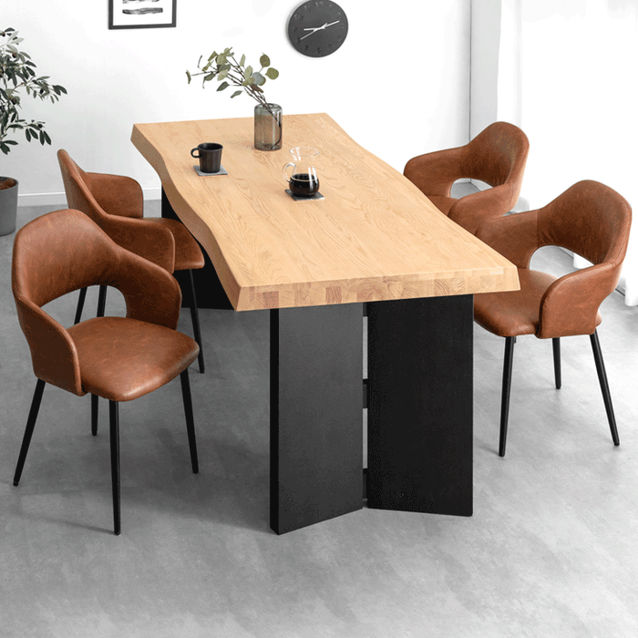 ダイニングテーブル ブラウン ダイニングテーブル セット 5点 ブラウン