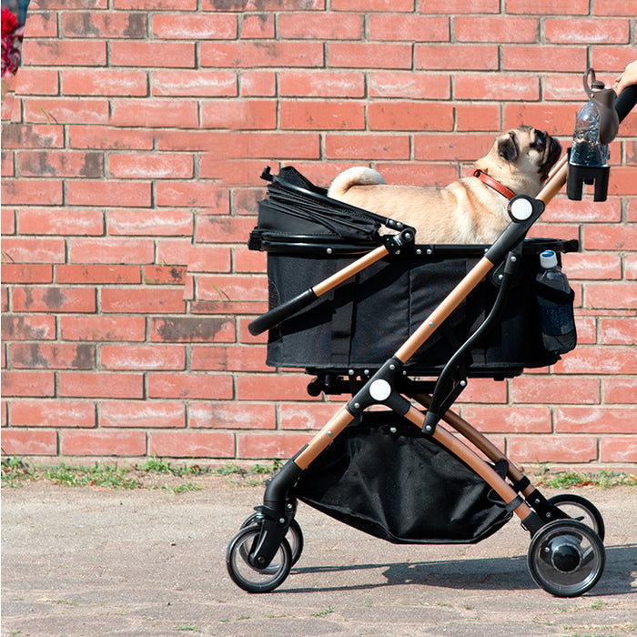 折り畳み わんタッチ 3wayペットカート 分離式 ドリンクホルダー フル