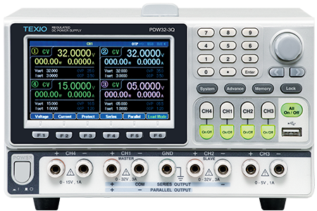 TEXIO 4-出力直流安定化電源 PW18-1.8AQ TEXIO 4-出力直流安定化