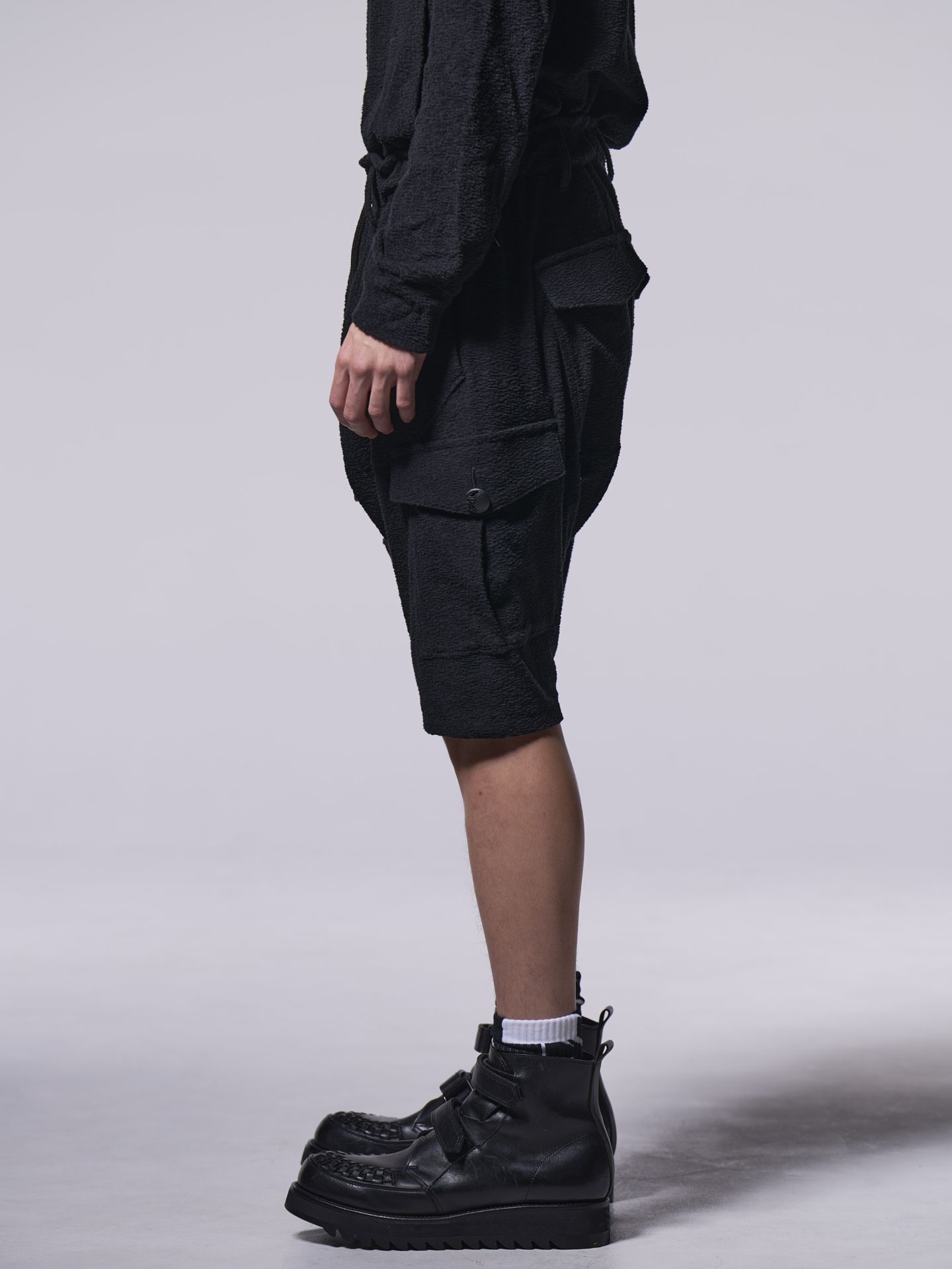 NILoS NOT SAD グラフィックサルエルパンツ ブラック BK 1 NILoS NOT