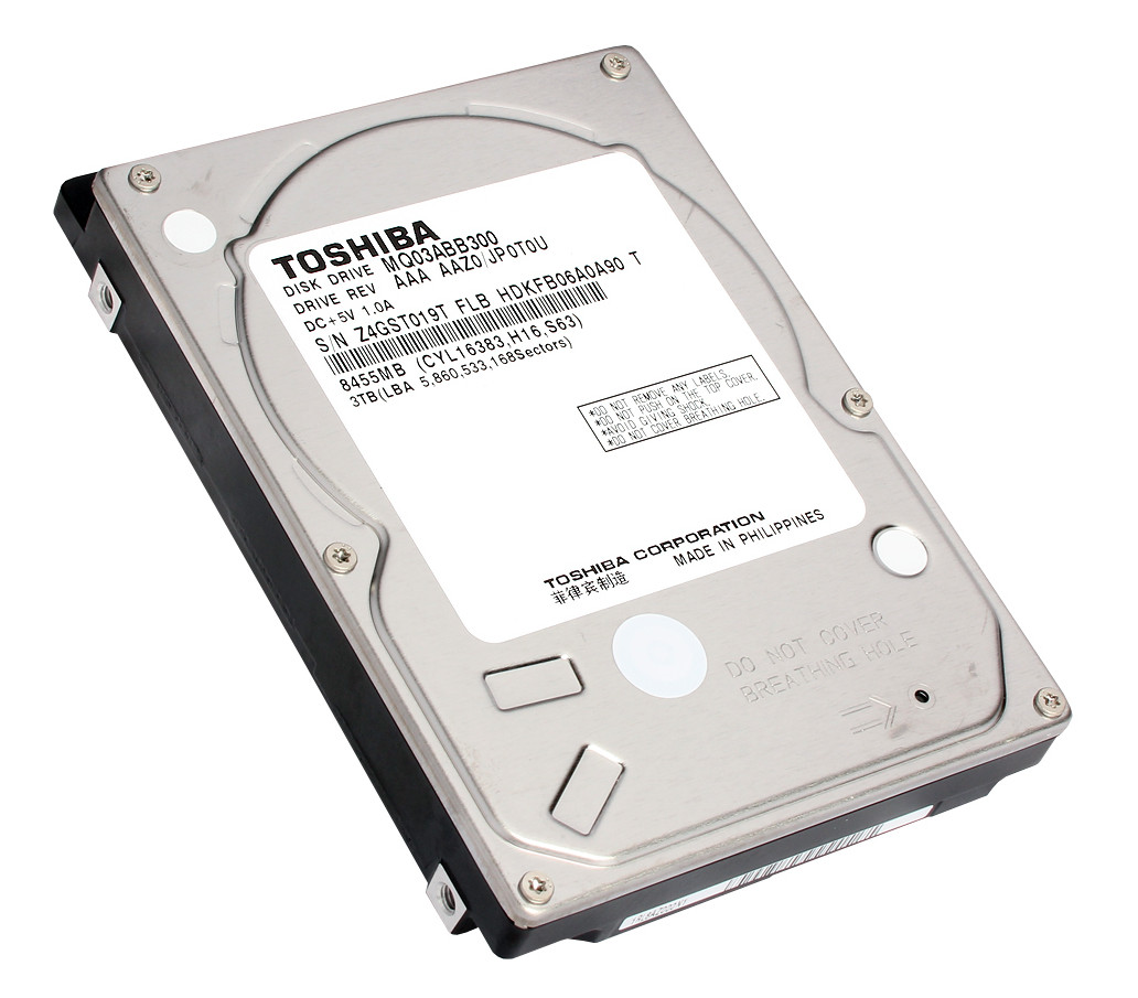 Toshiba Launches Industry's Largest Capacity 3TB 2.5-inch HDD