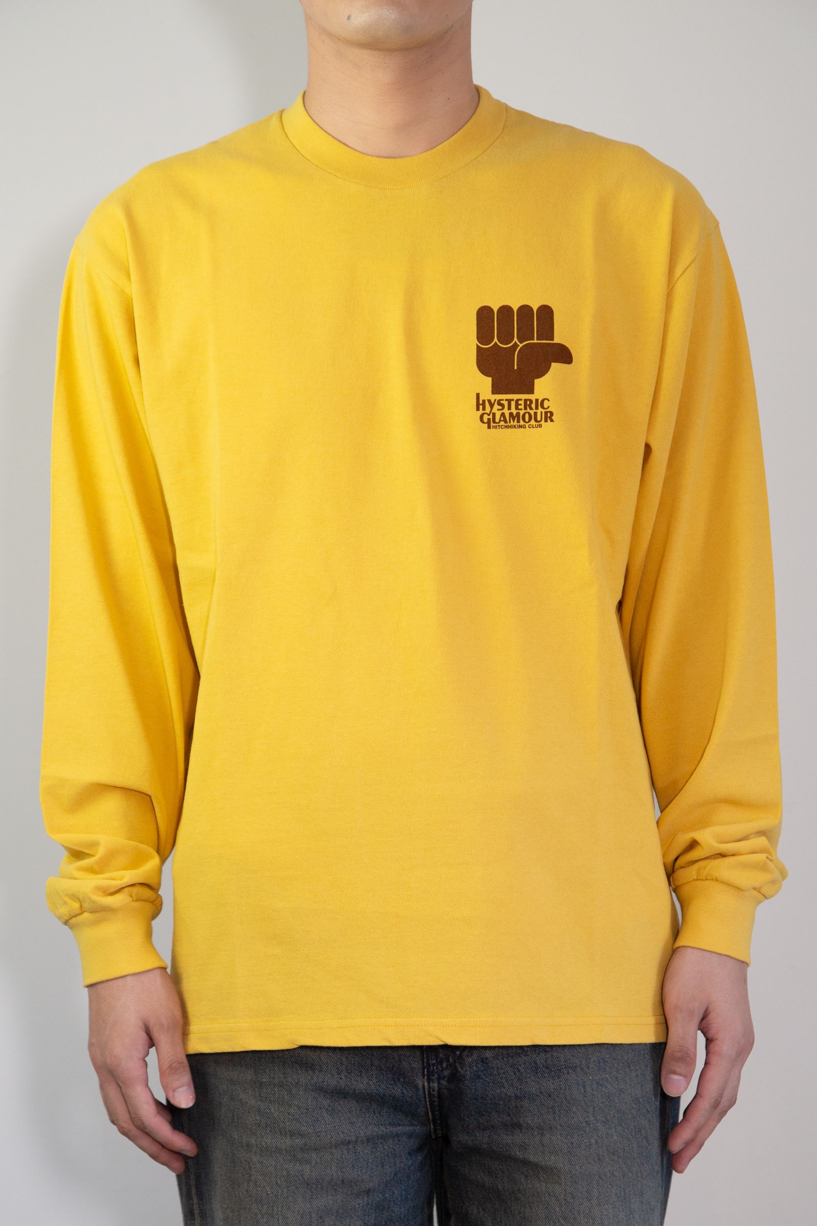 HYSTERIC GLAMOUR - HYS HITCHHIKING CLUB Tシャツ / イエロー | Tempt