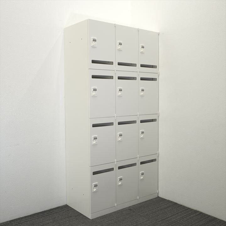 美品 オカムラ okamura 黒の収納キャビネット（ロック付き） 3段 美品