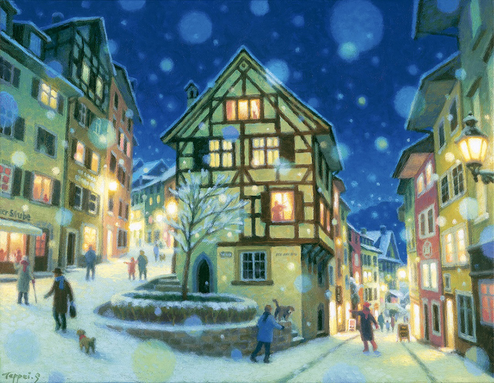 Evening Light Ⅱ 冬の風景 アート 冬の向こうに | Yukari.Tanemura