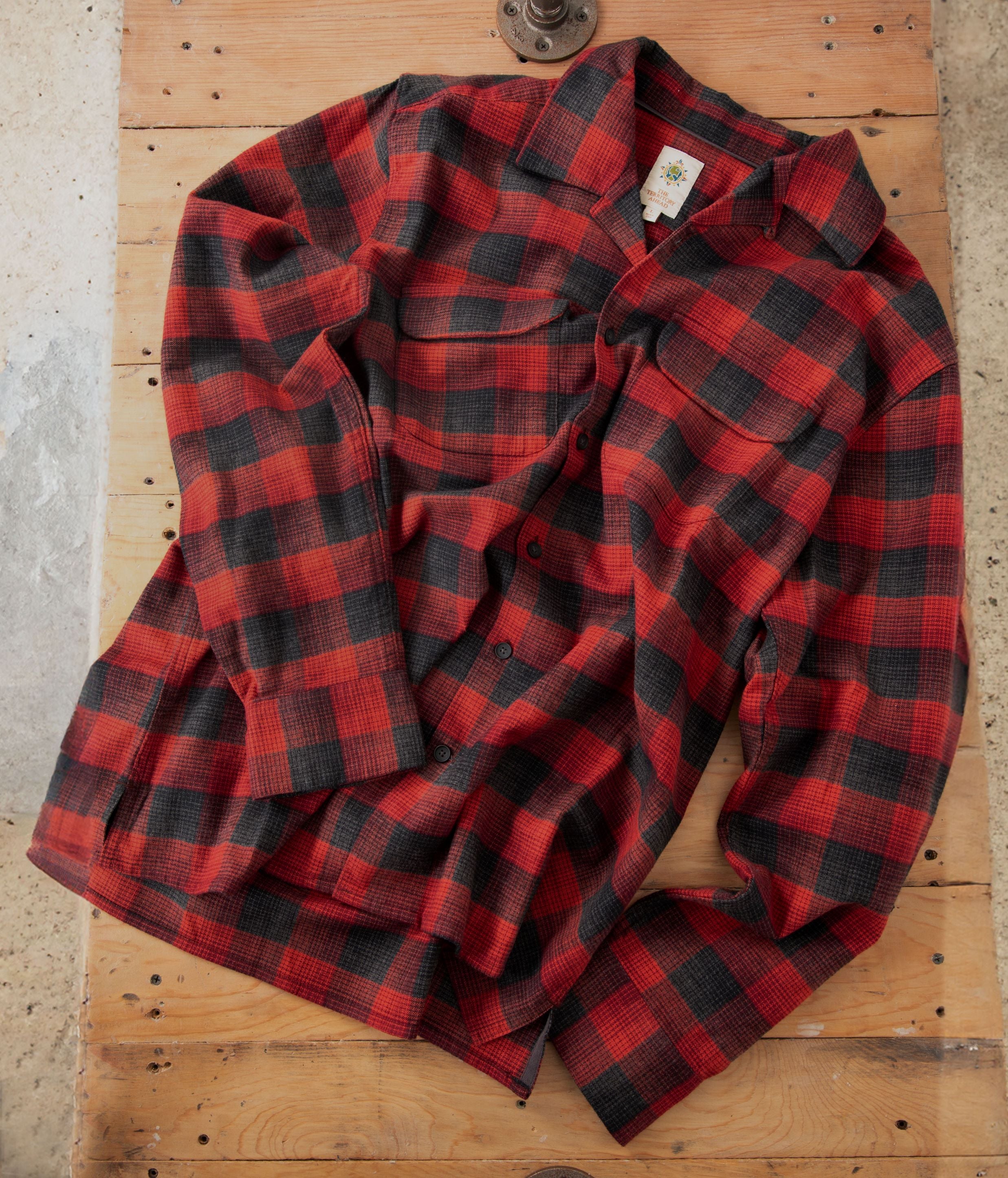 今市隆二 RILY Ombre Check Shirts Red Sサイズ RILY ombre check