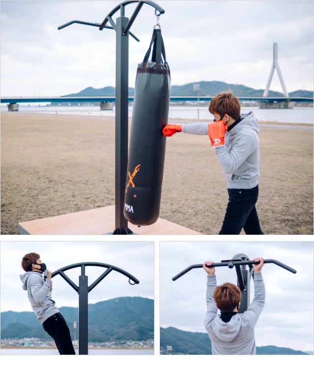 BODY DESIGN サンドバッグ、スタンド付き BODY DESIGN サンドバッグ