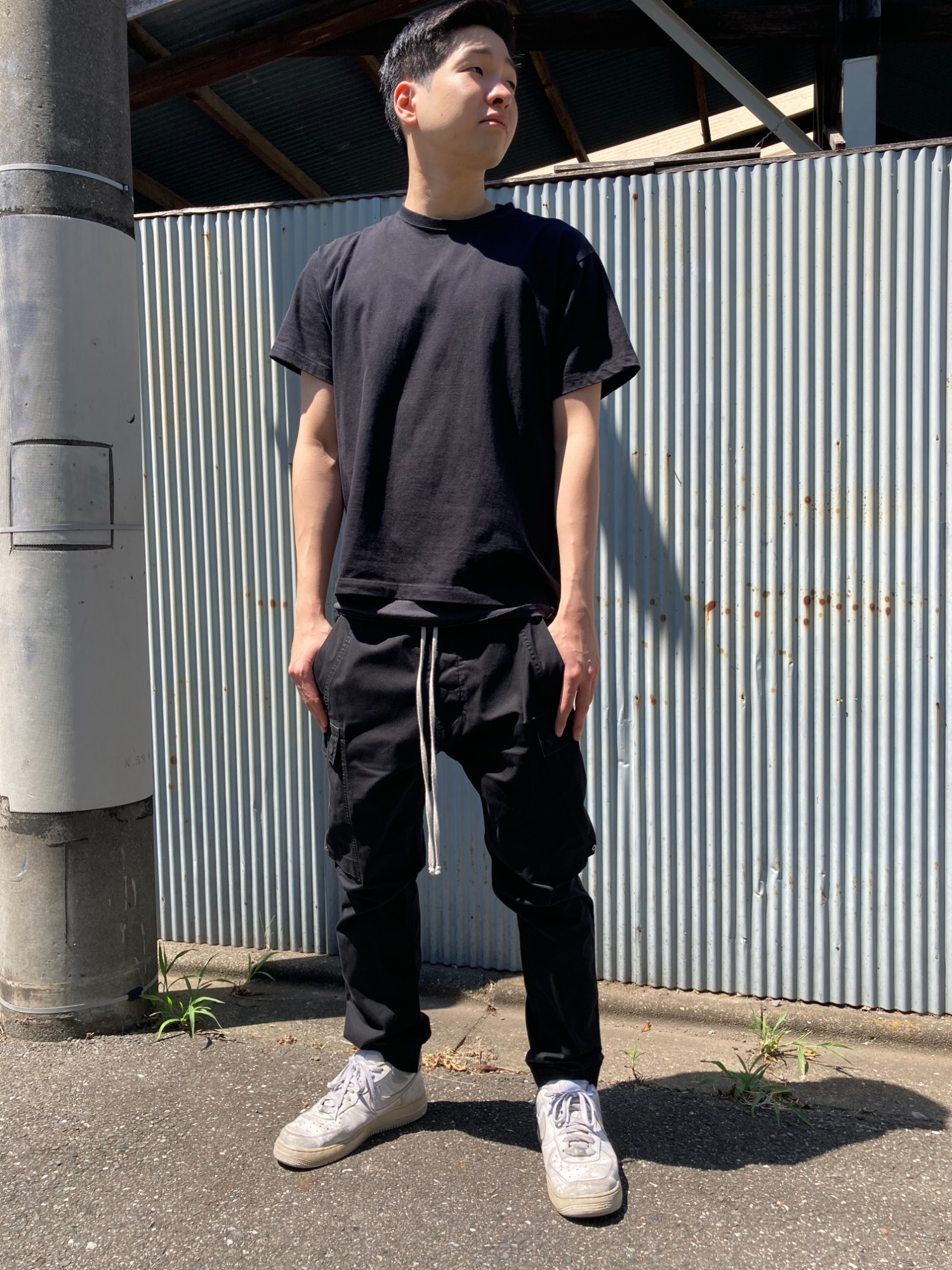 RICK OWENS/リックオウエンス】DRAWSTRING LONG カーゴジョグパンツの