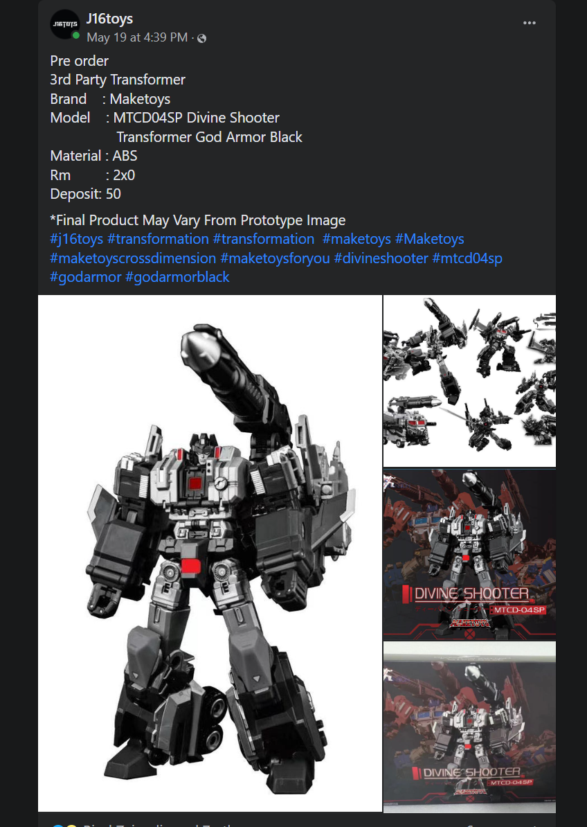 MakeToys Divine Armor for MTCD-03SP Thunder Erebus | Page 7