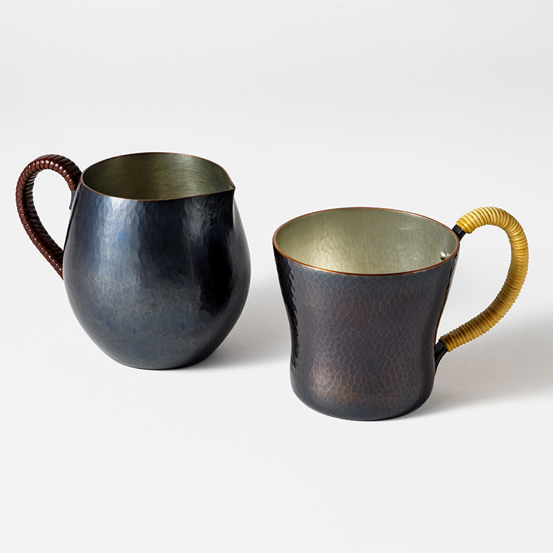 デ*ォ様 レトロ！ 伝統的工芸 越後燕槌起銅器 湯沸し 未使用