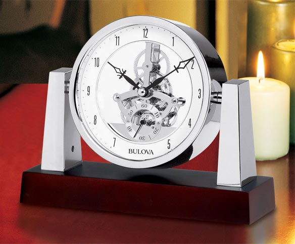 Bulova B7520 Largo Desktop Clock - The Clock Depot