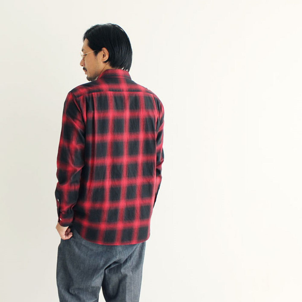 RILY ombre check shirts Red 今市隆二 RILY Vintage collection