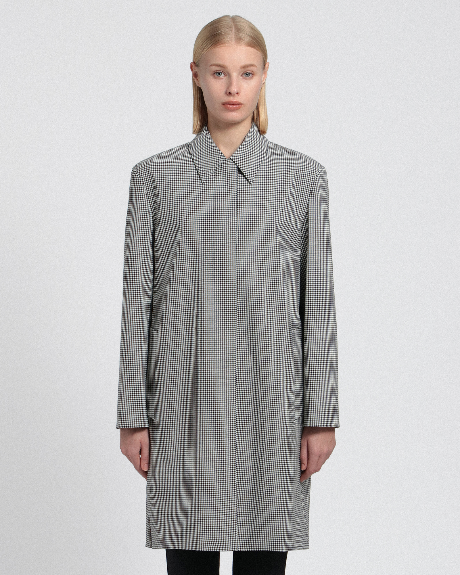 セオリーTailor Check CL Car Coat B