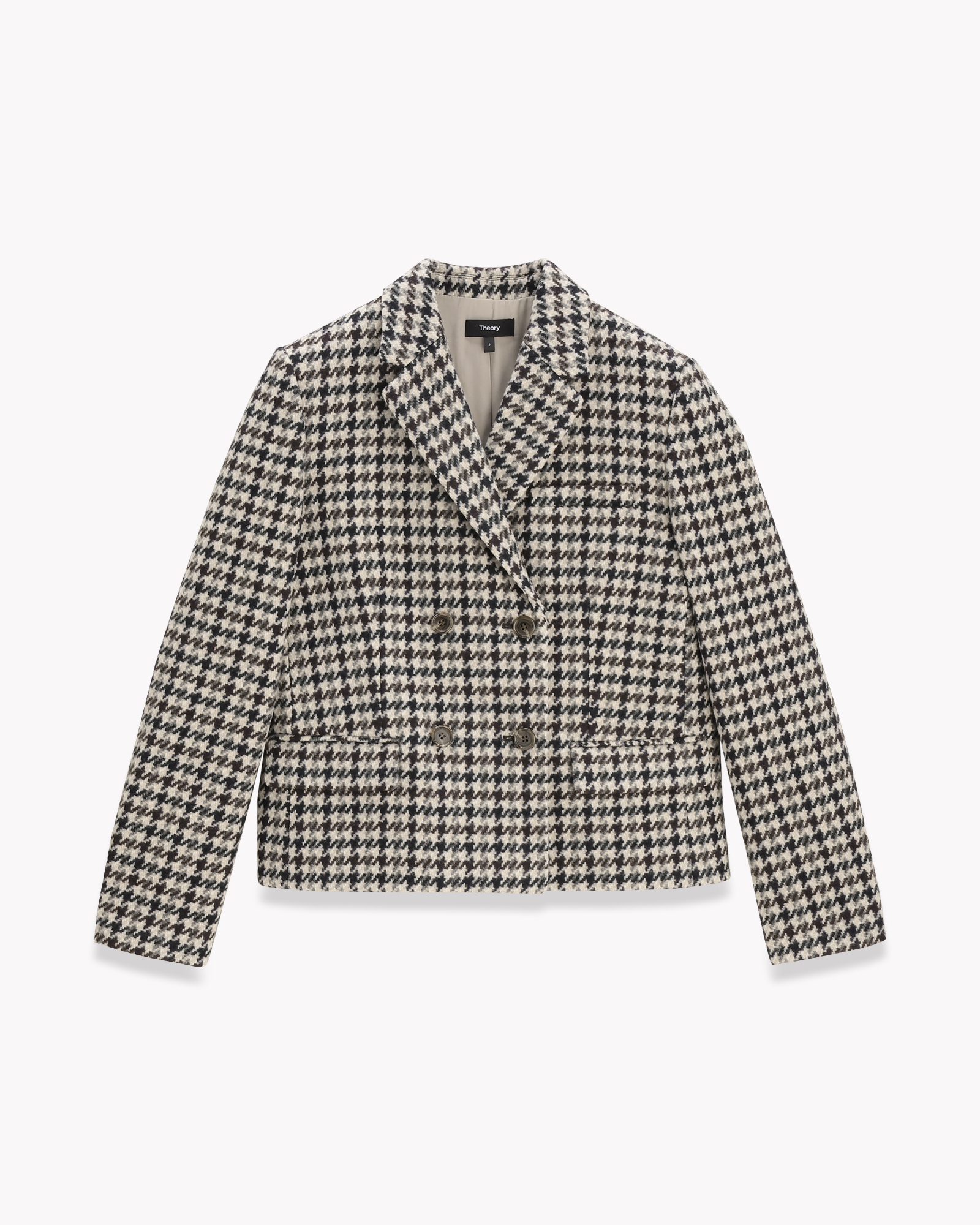 Theory セオリー グレンチェック コート ダブルジャケット ウール