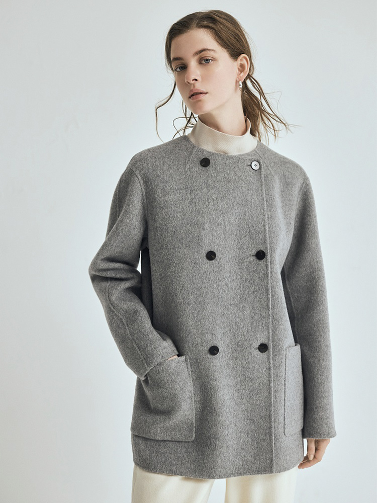 セオリー 現行タグ カシミヤ ダブルフェイスチェスターコート 膝丈 M