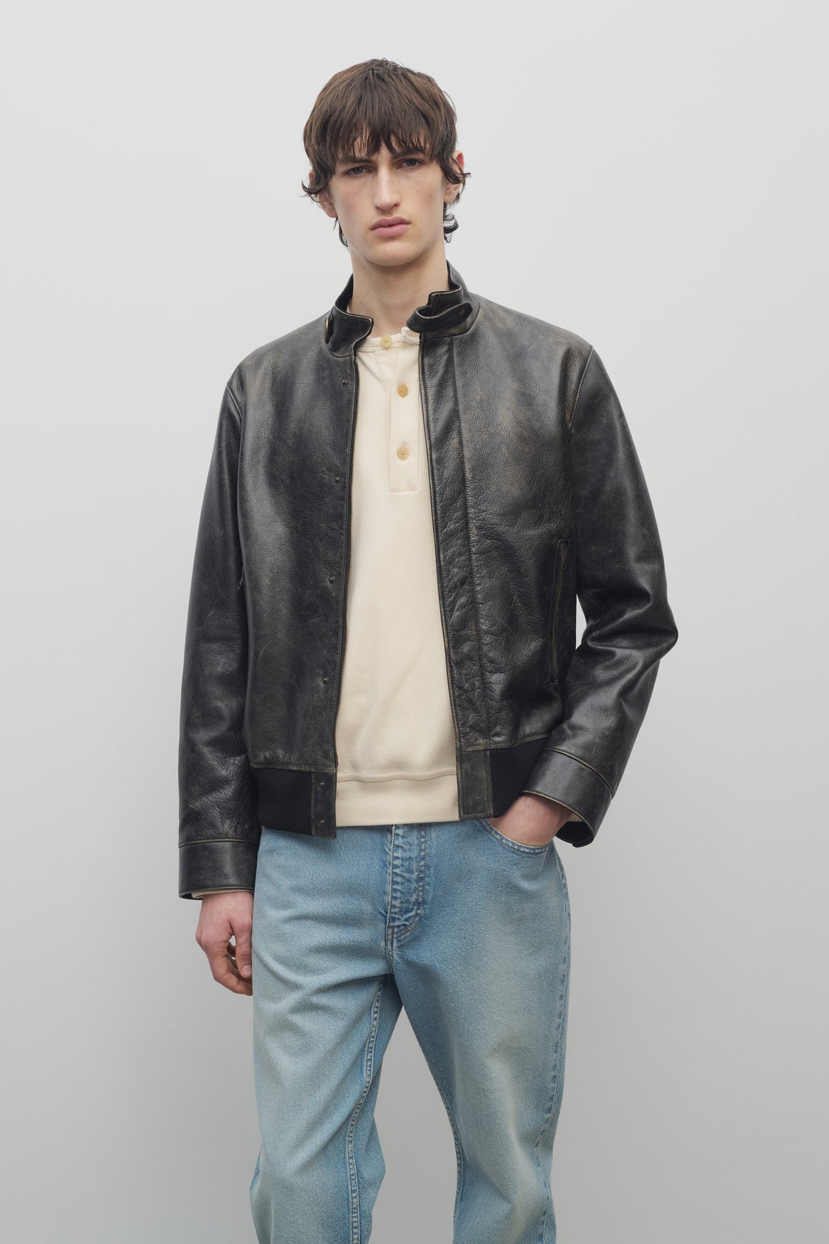The Row Ronan suede lether jacket